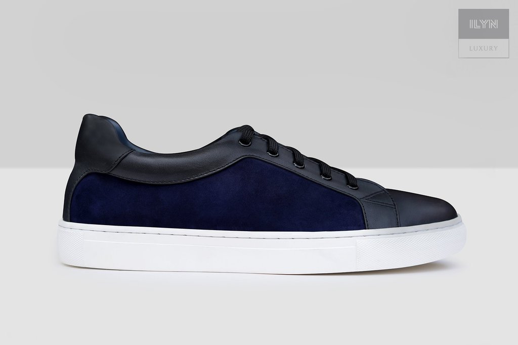 LUXURY Leather Sneakers Dark Navy ILYN